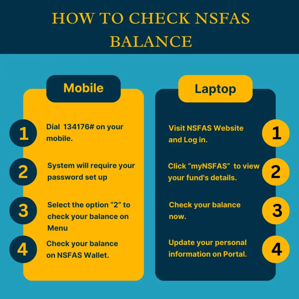 how to check nsfas balance online